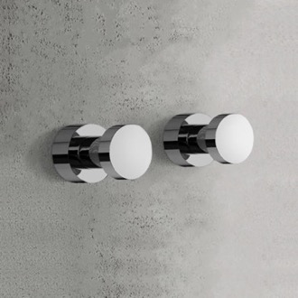 Bathroom Hook Pair of Chrome Hooks, Modern Nameeks NCB117